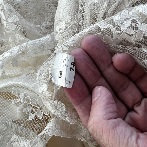 Gatsby Style Vintage Lace Sheer Dress Sz 7/8 Union Made In USA Dainty Fairy Chic - Picture 8 of 13